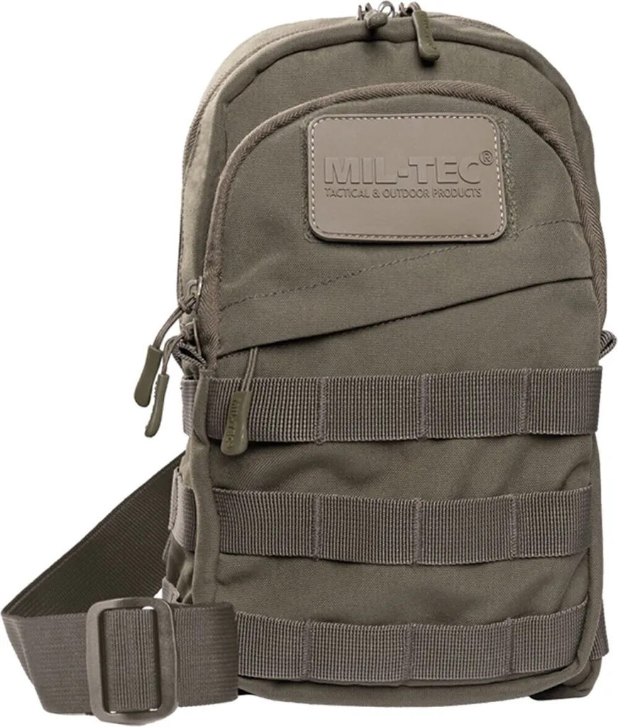 Sac à bandoulière olive en toile robuste avec sangle réglable - Modèle M2