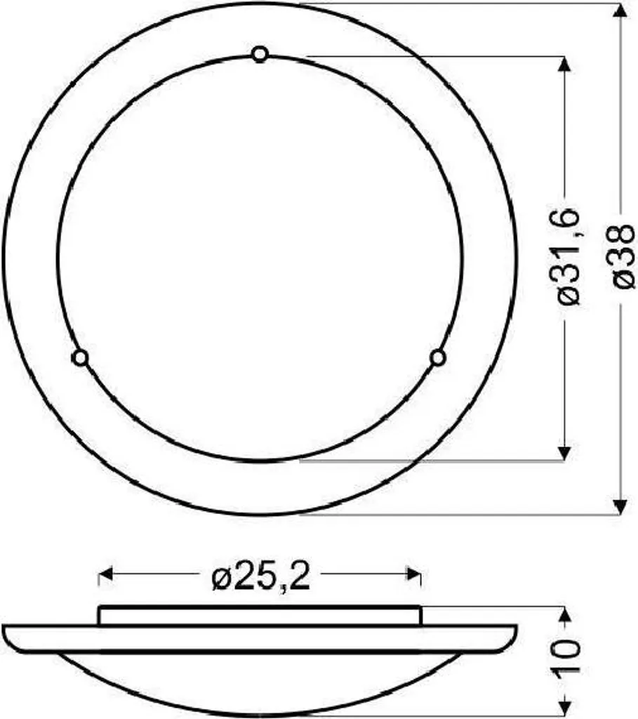 Plafonnier de plafond circulaire blanc et bois 40 cm DUNA 2x40W - 2