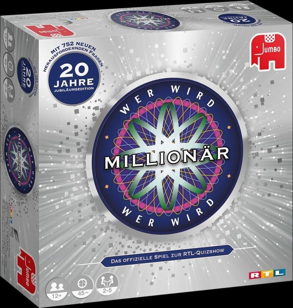 Jumbo Wer wird Millionär?, Kartenspiel, Trivia, 12 Jahr(e), Produktbild 