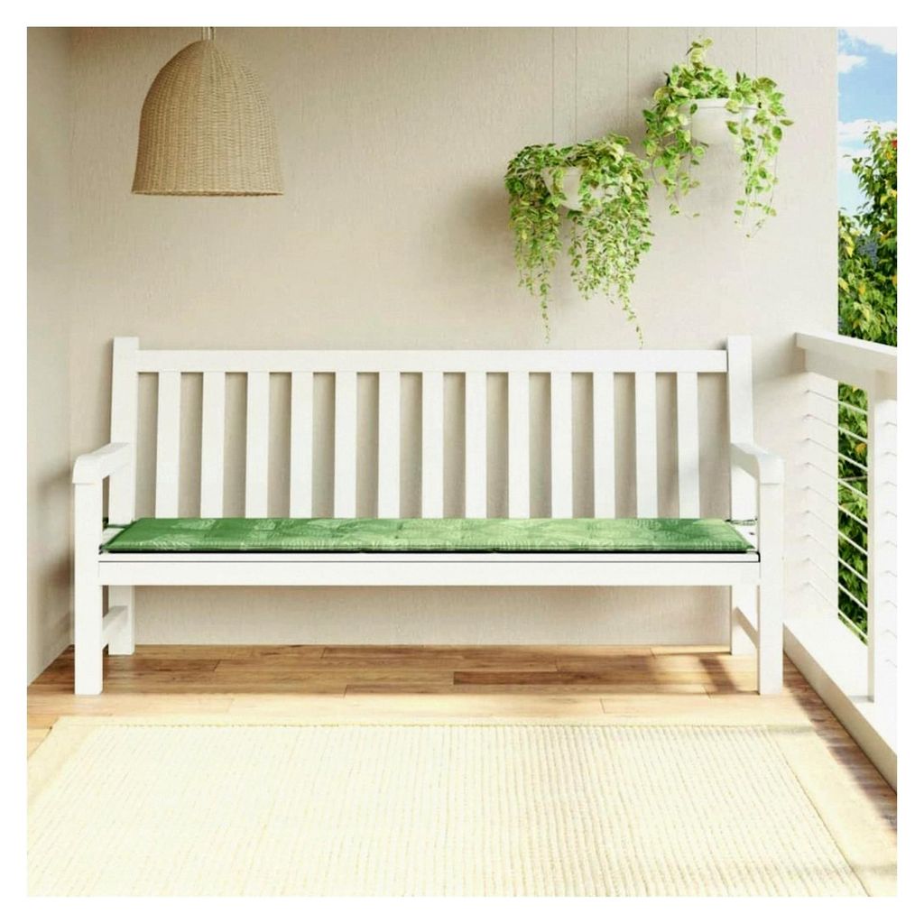 Gartenbankauflage mit Blattmuster 200x50x3 cm
