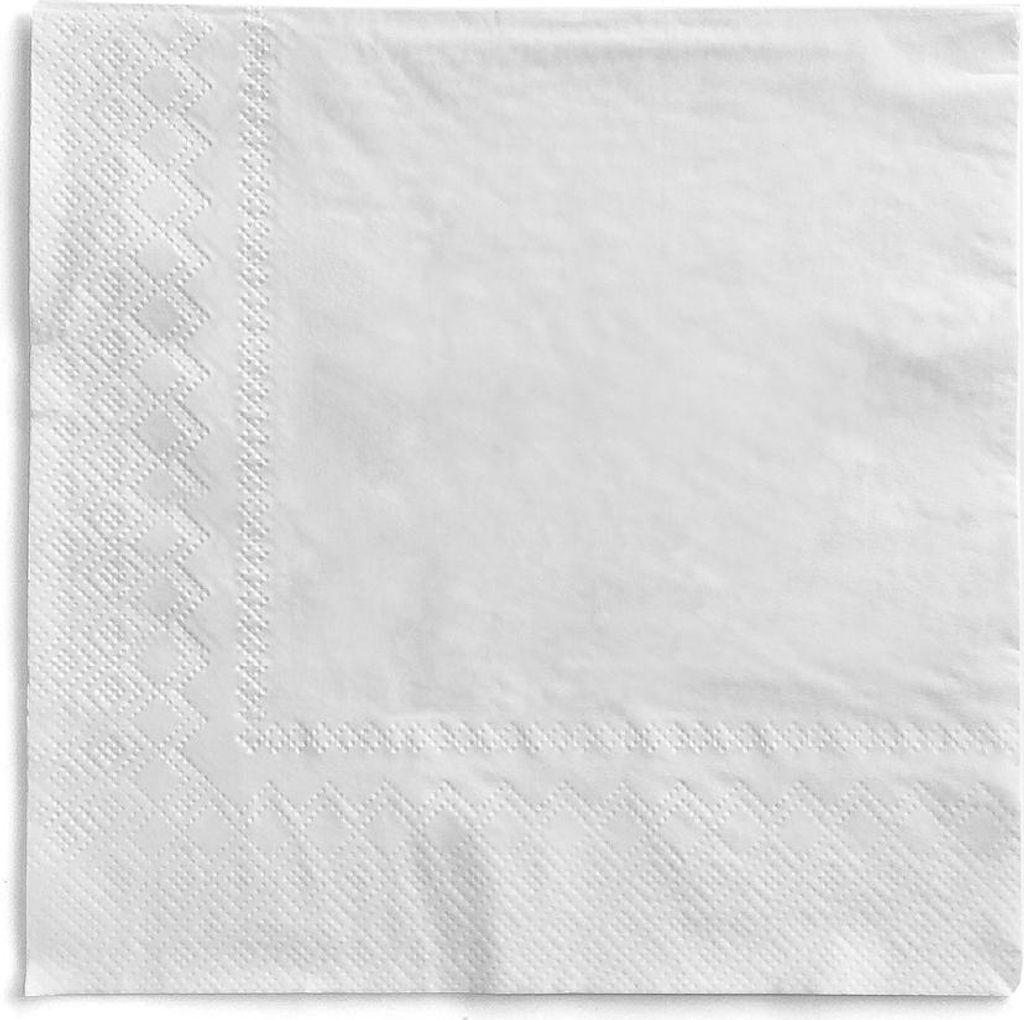 Sovie HORECA Serviette in Weiß aus Tissue 3-lagig, 40 x 40 cm, 100 Stück