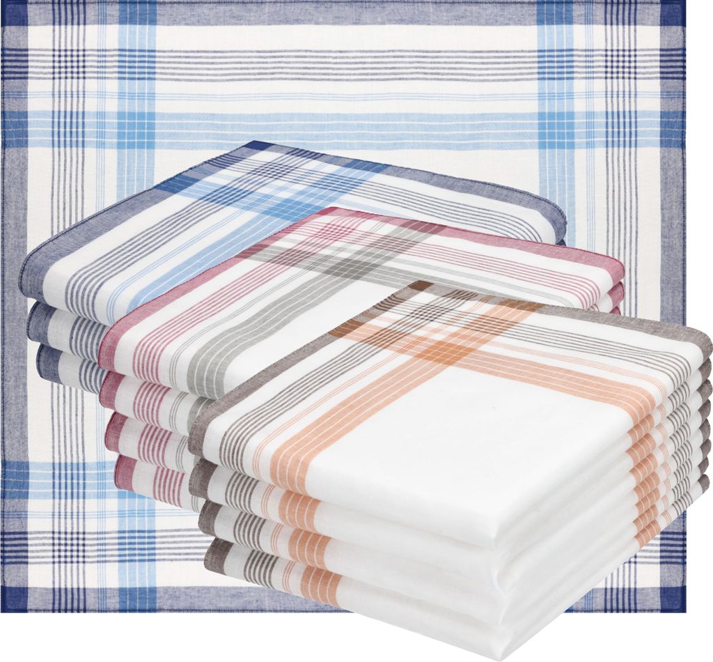 Betz 12 Stück Herren Stoff Taschentücher 40x40cm MARTIN  Produktbild 