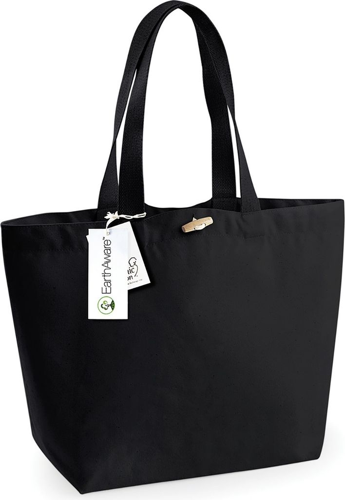 Westford Mill - Tragetasche "EarthAware", Baumwolle RW8152 (34cm x 34cm x 17cm) (Schwarz)