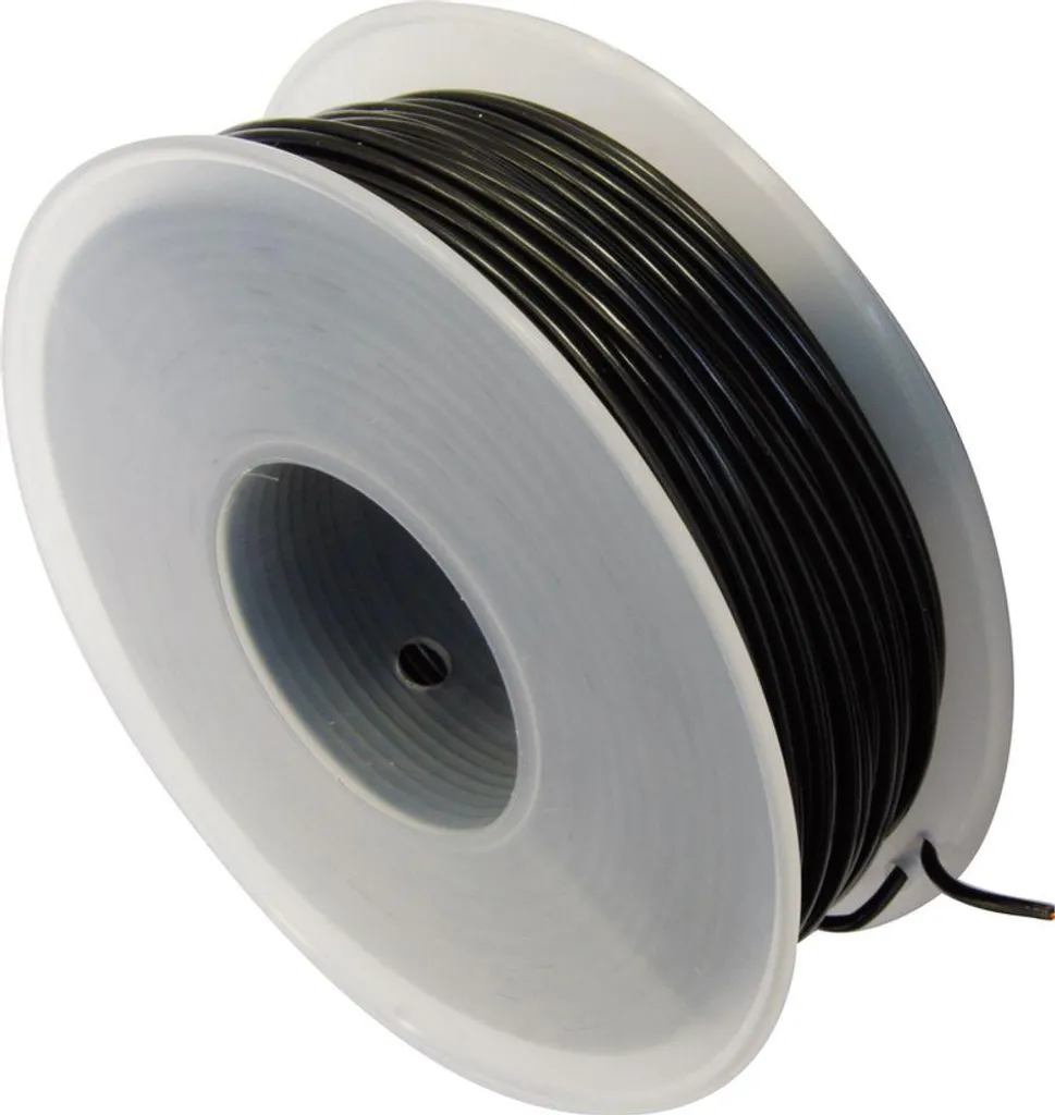 Câble BIHR noir 1 mm² haute résistance de 25m pour câblage robuste
