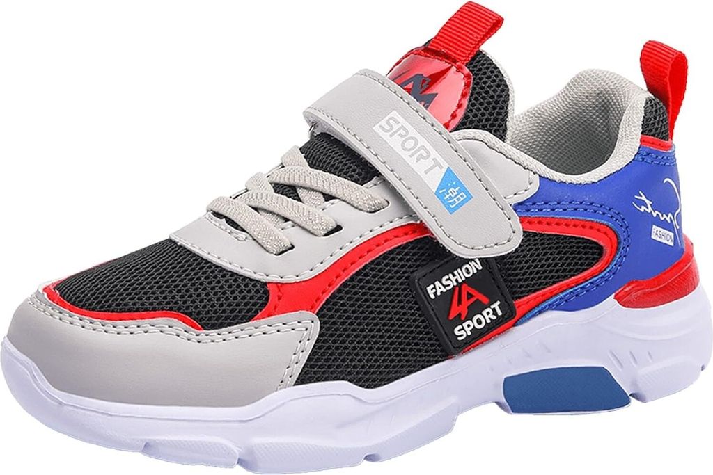 ASKSA Kinder Turnschuhe Jungen Maedchen Sportschuhe Leicht Laufschuhe Outdoor Sportschuhe Sneaker Atmungsaktiv Kinderschuhe,Rot,33