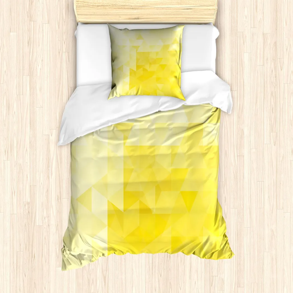 Offerta Set Letto ABAKUHAUS Giallo - Copripiumino Retrò 135x200