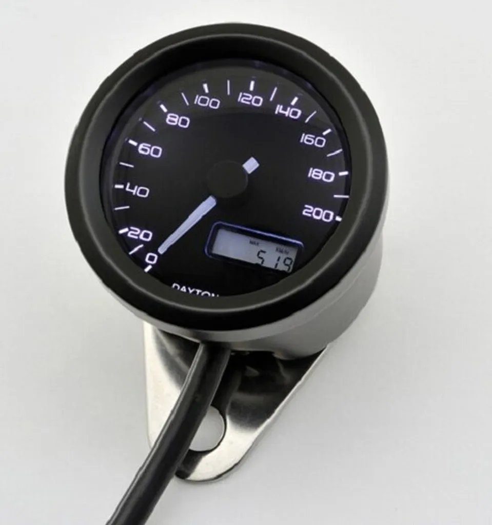 Tachymètre numérique DAYTONA 200 km/h - Compteur de vitesse LED noir