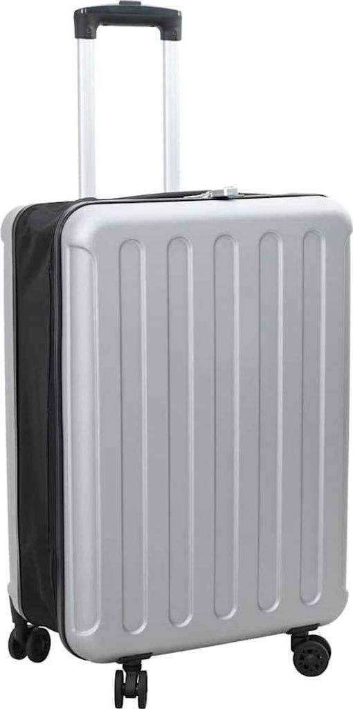 "2026 Promotion" Koffer mit Schloss Silber 43x27x66 cm ABS Kunststoff - Trolleys CC26003