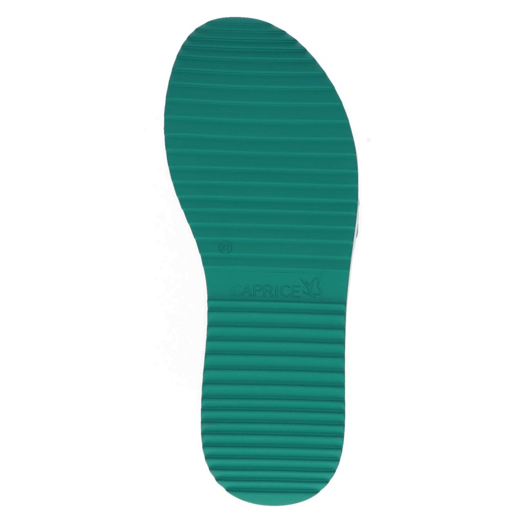 Caprice Damen Pantolette Leder Zierkette 9-27204-42, Größe:39 EU, Farbe:Grün