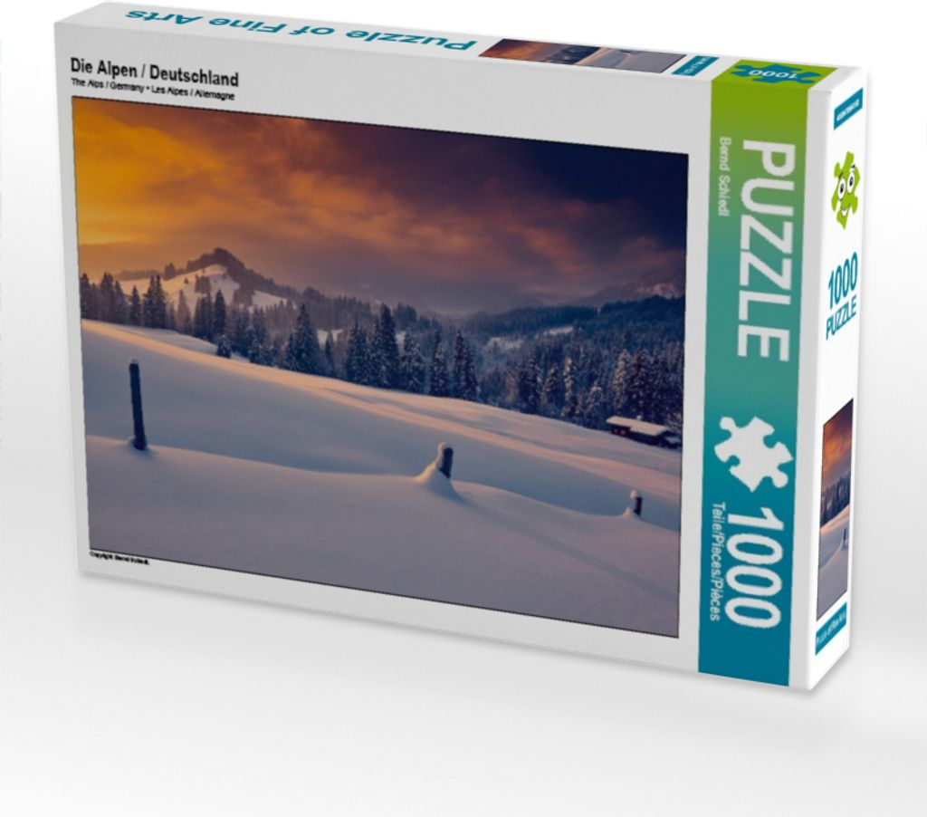 Calvendo Die Alpen / Deutschland 1000 Teile Puzzle quer 640x480mm, Schiedl Bernd; 7451577