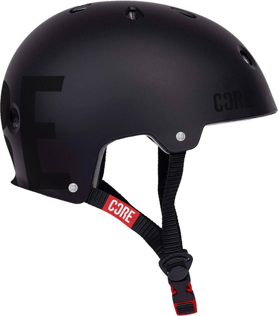 Core Street Stunt-Scooter Skate Dirt Helm Schwarz/Logo Produktbild 