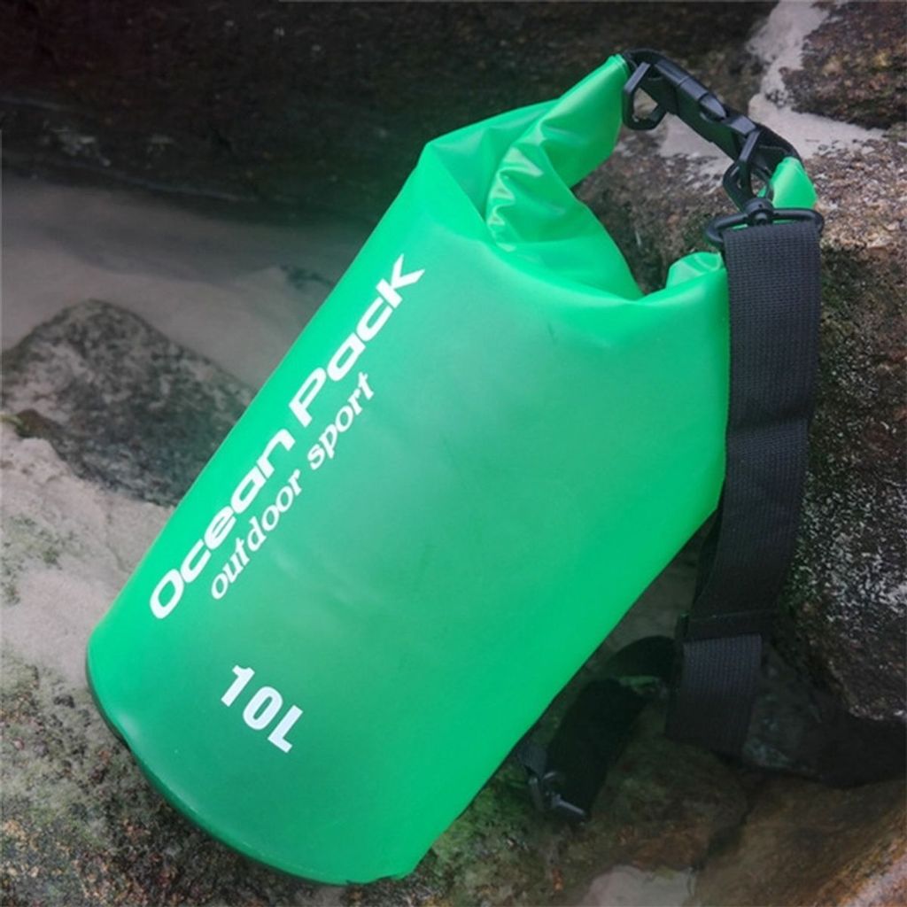 Dry Bag Rucksack, Größe:2 Liter, Farbe:Grün