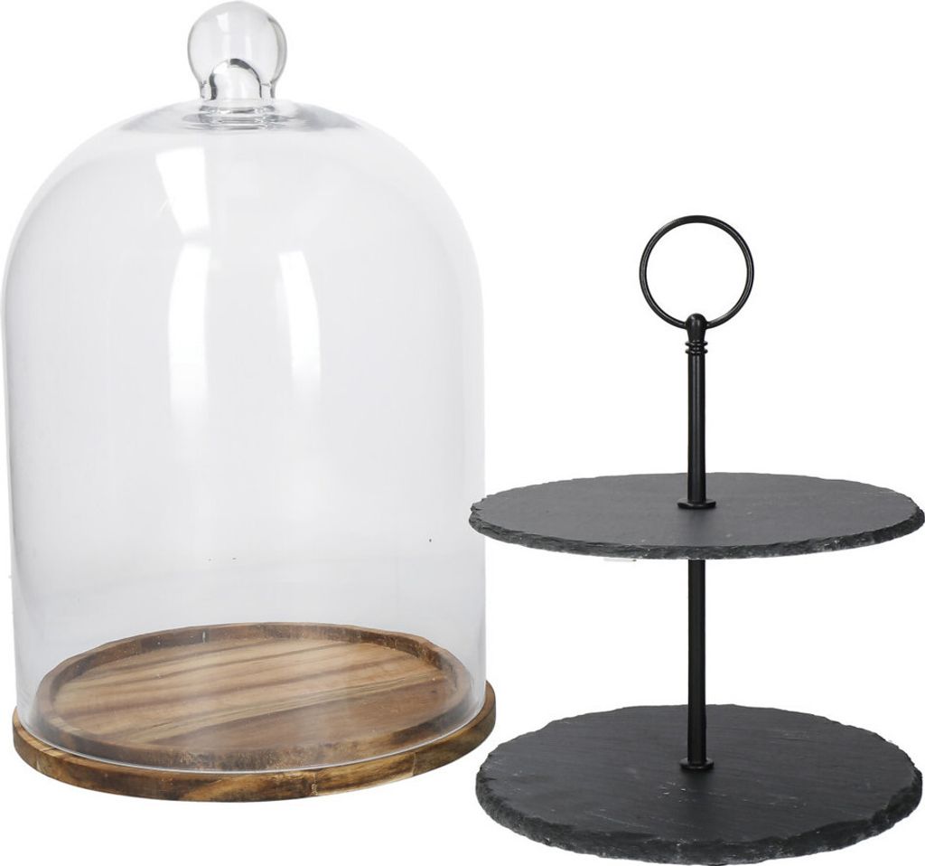 Artesà Dvoupatrový stojan - se skleněným zvonem Obrázek produktu 