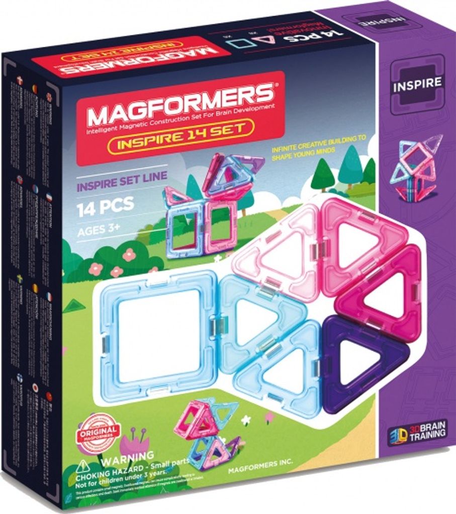 Magformers Inspire Magnetspielzeug Mädchen-Edition 14 Teile für 3D-Kreationen