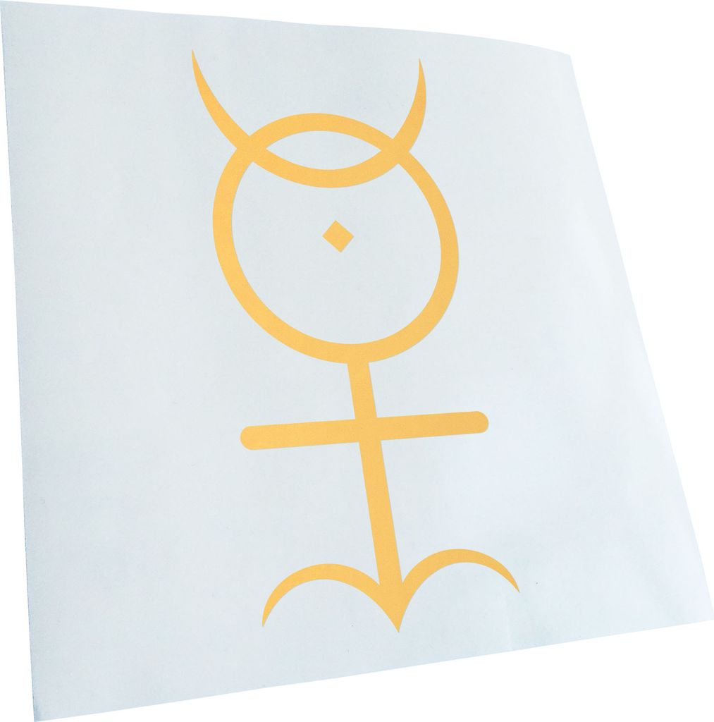 Kiwistar - Autoaufkleber - Monas Hieroglyphica - Creme - 24x11cm - Aufkleber für Auto, Laptop, Fahrrad, LKW, Motorrad mehrfarbig JDM Decal Racing