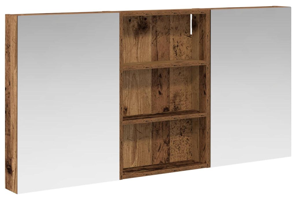 Badezimmerschrank-Set 3 pcs 120 x 10,5 x 60,5 cm Holzwerkstoff