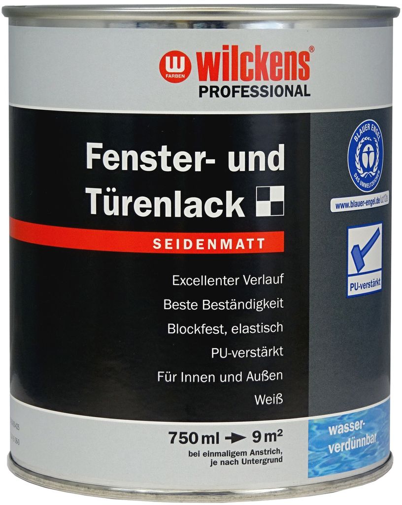 Wilckens Professional Fenster- & Türenlack seidenmatt, 750 Produktbild 