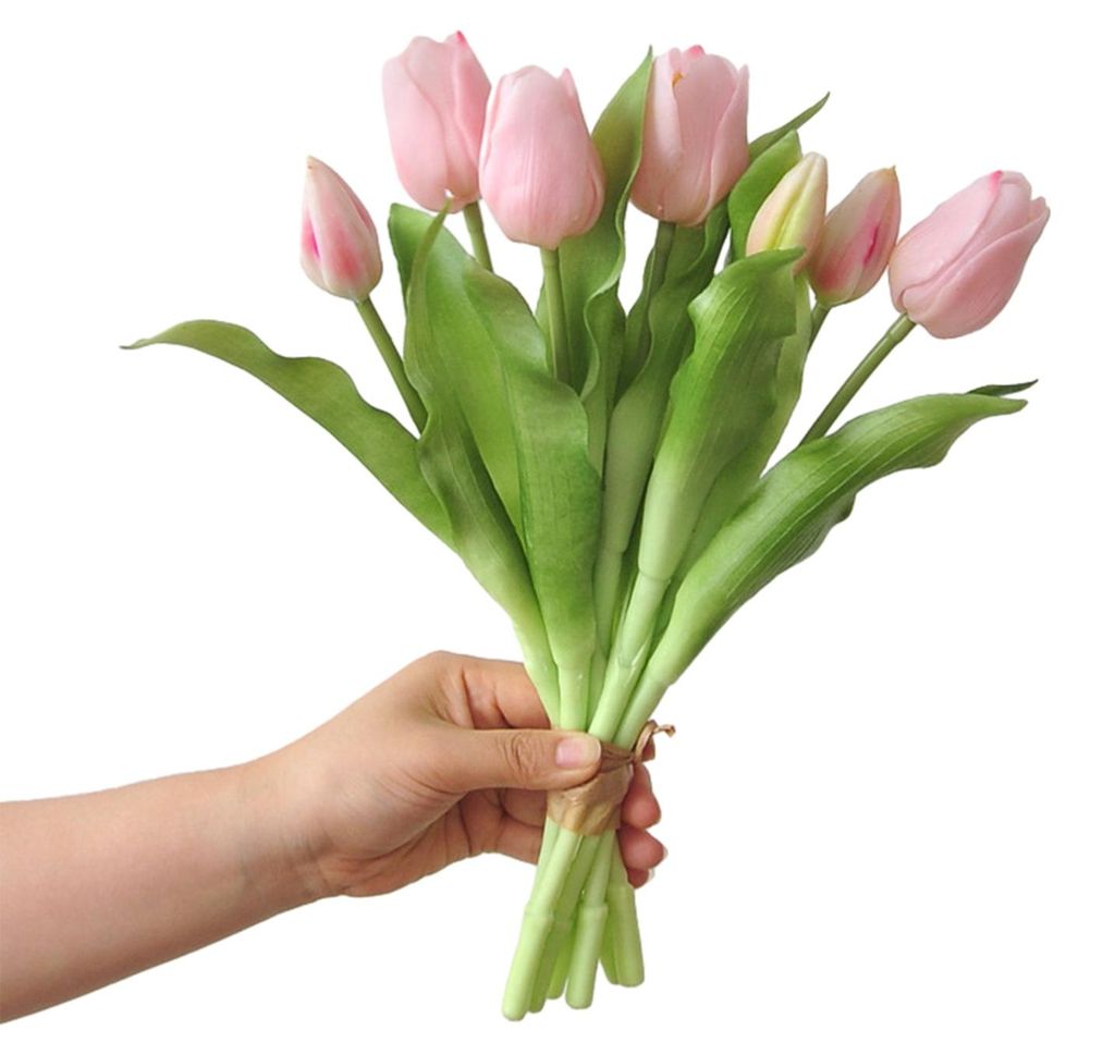 Künstliche Tulpe, 30 cm, realistische Haptik, langer Stiel, künstliche Tulpe für Frühling, Ostern, Zuhause, Küche, Hochzeit, Esstisch – Tisc...
