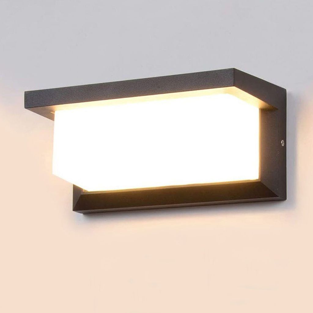 Wandleuchte LED fest integriert Wasserdicht IP65 Wandlampe Warmweiß Aussen Innen mit Bewegungsmelder Außenlampe