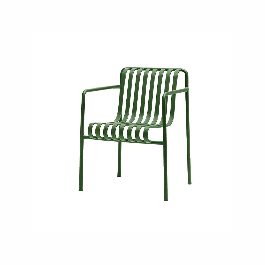 Chaise extérieure résistante aux intempéries - Fer forgé robuste 63cm vert - 7