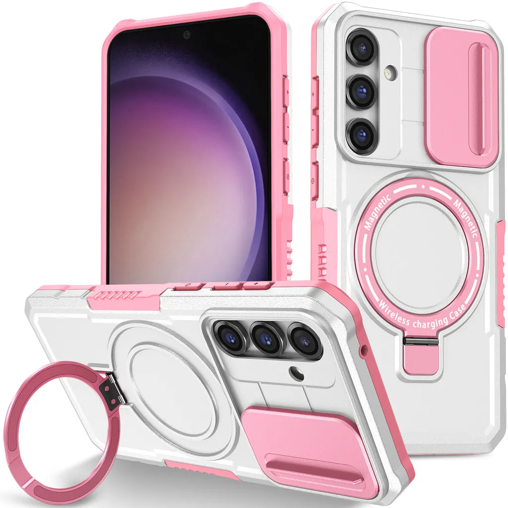 Cover Protettiva Samsung S23 FE MagSafe Anti-Caduta Rosa