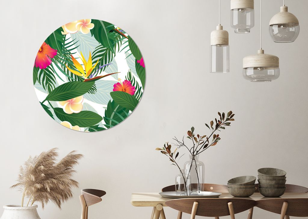 MuchoWow - Wand-Kreis - Wohnzimmer - Bild - Runde - Wanddeko - Dibond - Kunstdrucke