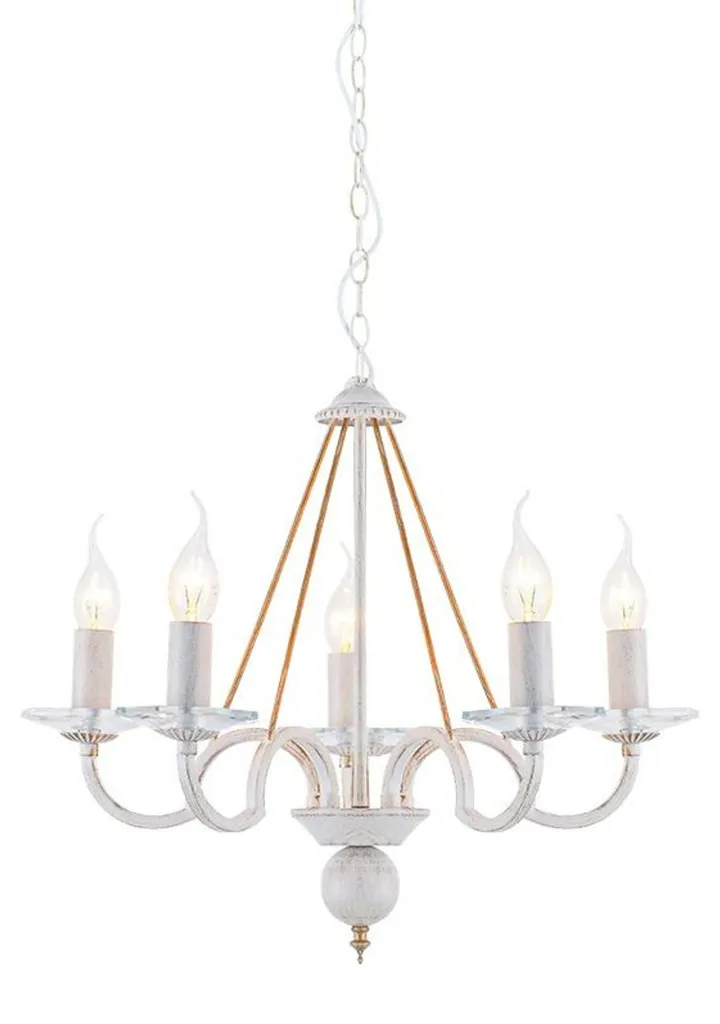 Suspension Design en Métal Blanc DL9365PWG ACA - Finition Or Luxe 40cm