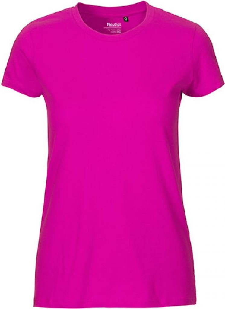 Neutral O81001 | damen Fitted T-Shirt / 100% Fairtrade-Baumwolle - Farbe: Pink - Größe: XXL