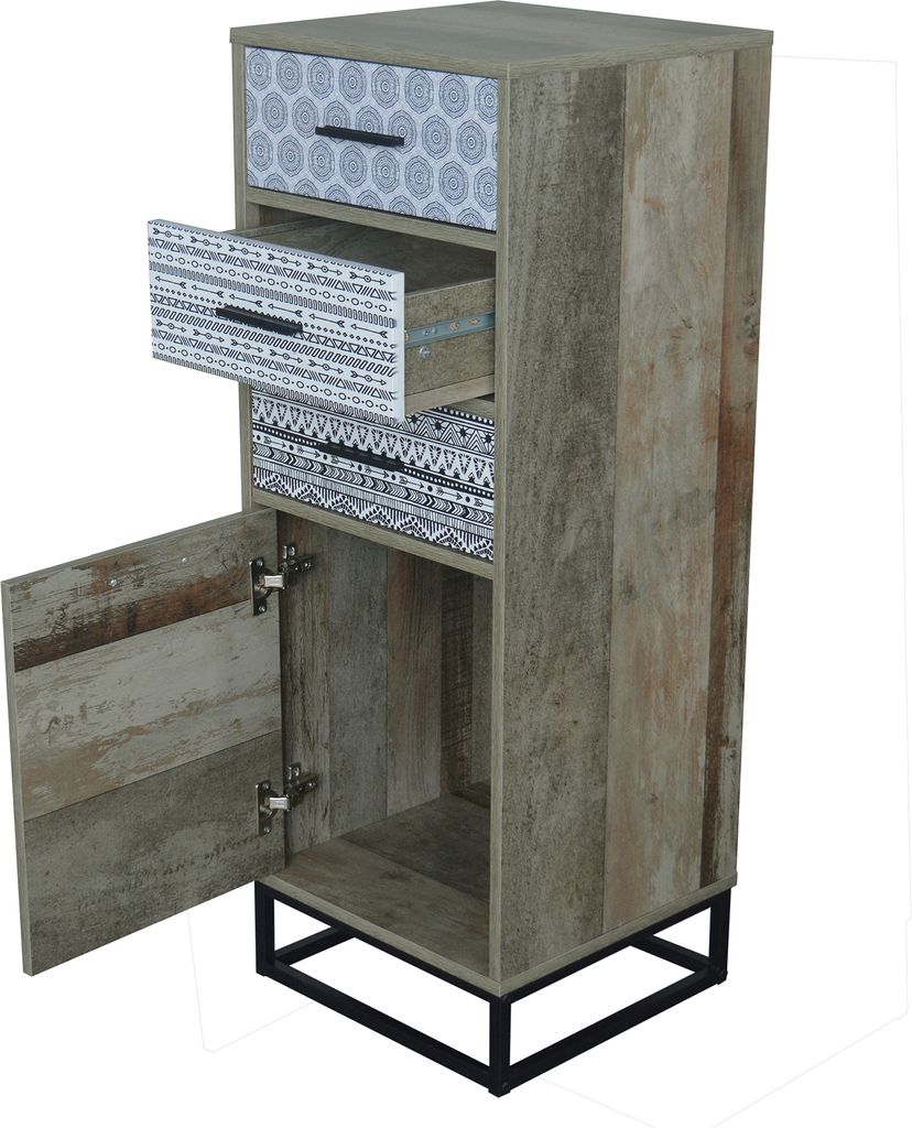 SIT Möbel Kommode | 3 Schubladen, 1 Tür | MDF mit glatter Produktbild 6