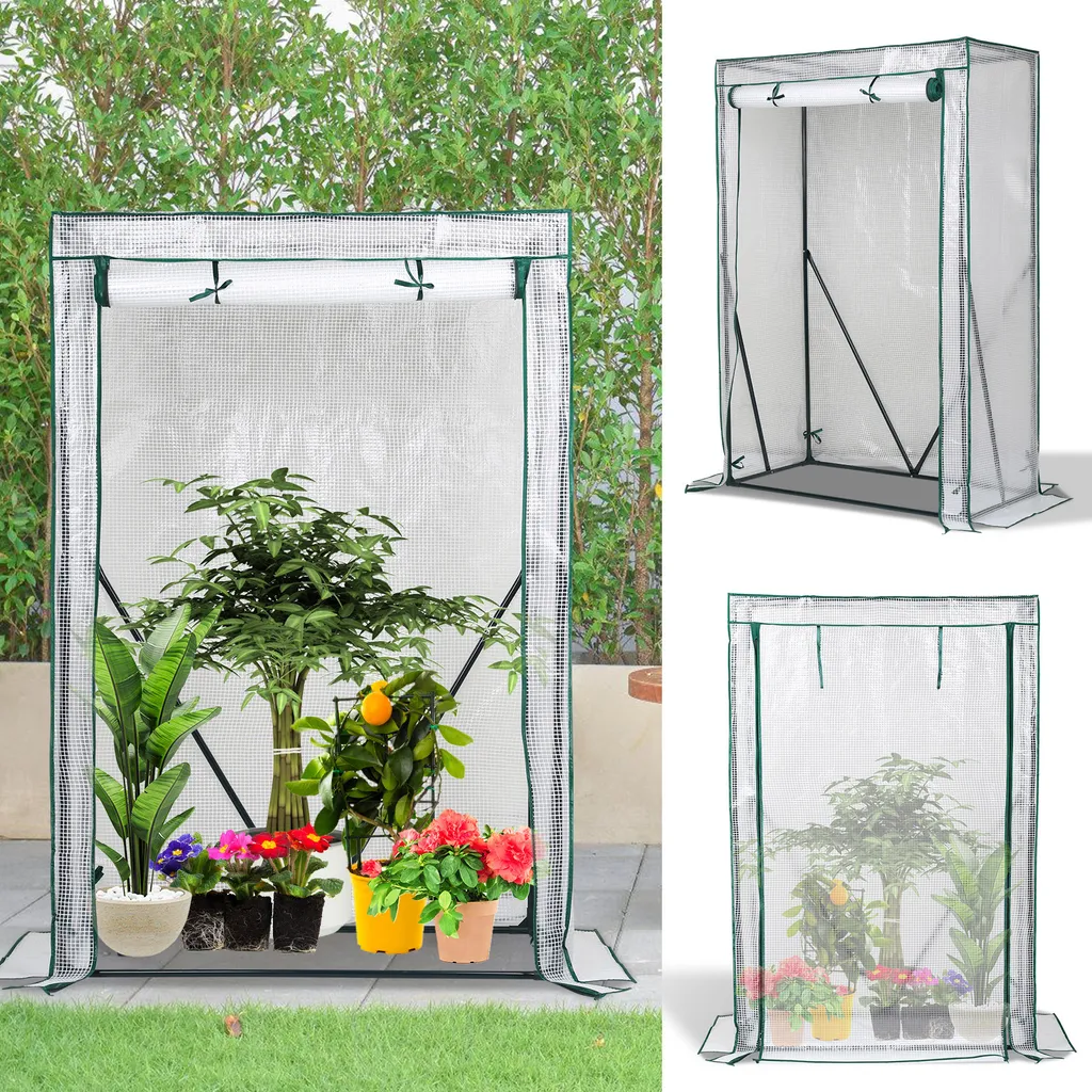 Mini Serra da Balcone Bianca 100x50x150 cm - Jayseuw Greenhouse PVC
