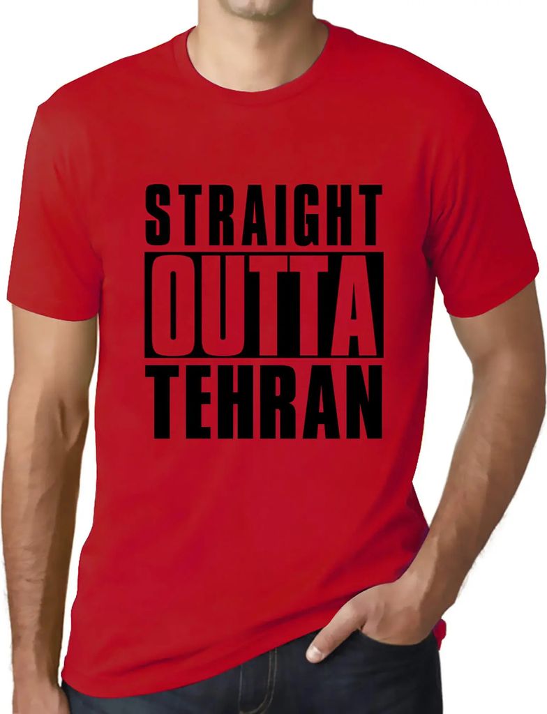 Herren Grafik T-Shirt Direkt aus Teheran – Straight Outta Tehran – Öko-Verantwortlich Vintage Jahrgang Kurzarm Lustige Druck Geburtstag Gesche...