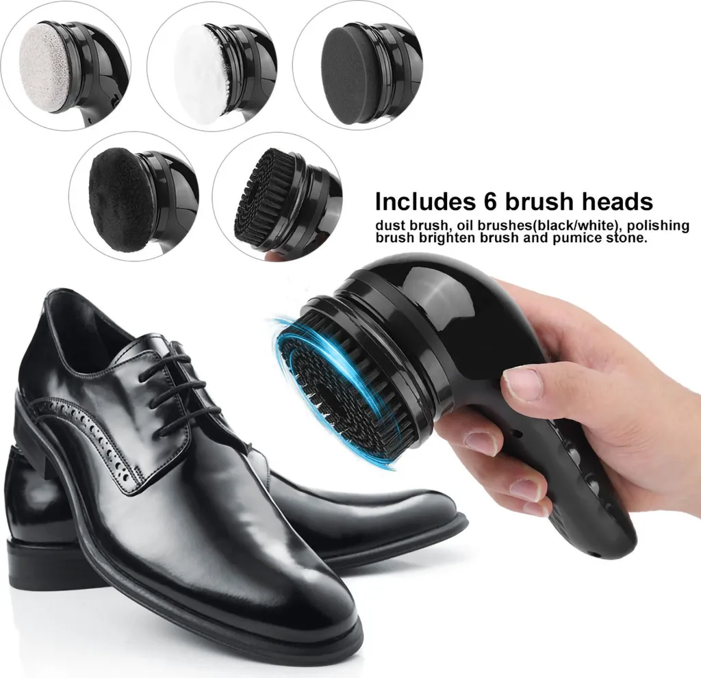 Brosse à chaussures multifonction USB pour cuir et lustrage rapide - 2