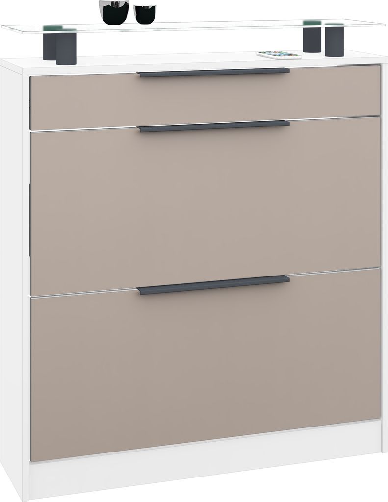 Schuhschrank "Tom 1" stehend, weiß-cappuccino