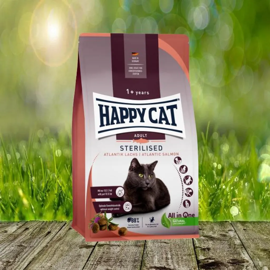 Happy Cat Salmone 10kg Offerta - Cibo Gatto Sterilizzato Convenienza