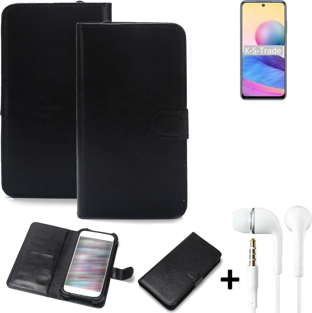 K-S-Trade Wallet Case Handyhülle kompatibel mit Xiaomi Redmi Note 10 5G China Schutzhülle Flip cover Flipstyle Tasche Hülle Flipcover Slim Bumper