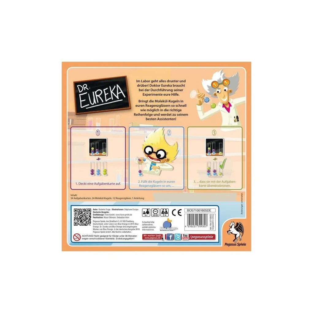 Jeu de Société de Manipulation Dr Eureka Labo de Chimie Ludique 6 Ans+ - 6