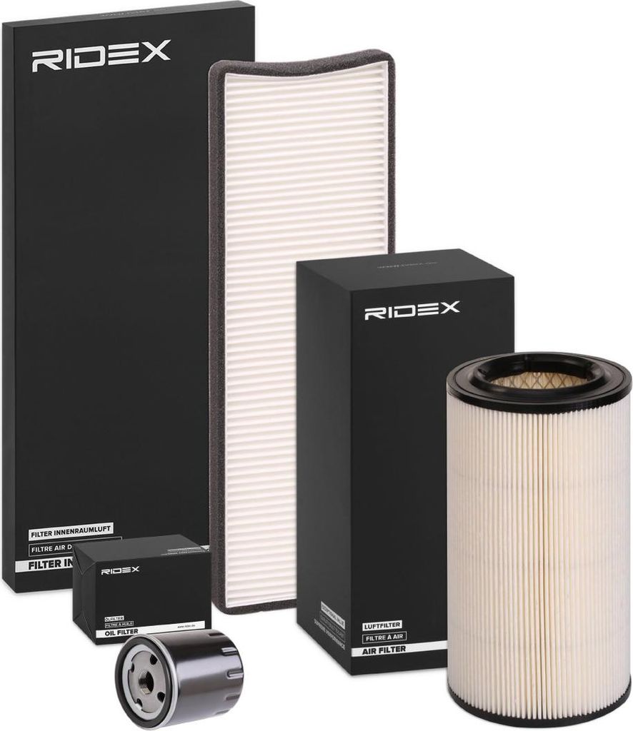 RIDEX Filterset Inspektionspaket Filtersatz für BMW 1 Schrägheck (F21) passend für PEUGEOT 306 Schrägheck (7A, 7C, N3, N5) 306 Break (7E, N3, N...