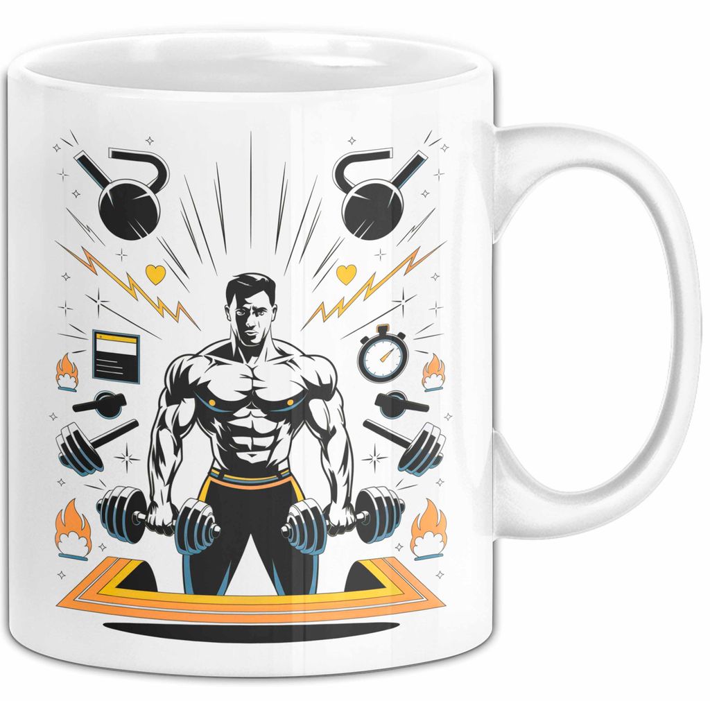 Fitnesstrainer Tasse Geschenk Lustige Geschenkidee Spruch Für Fitness Motivatoren (Weiß)