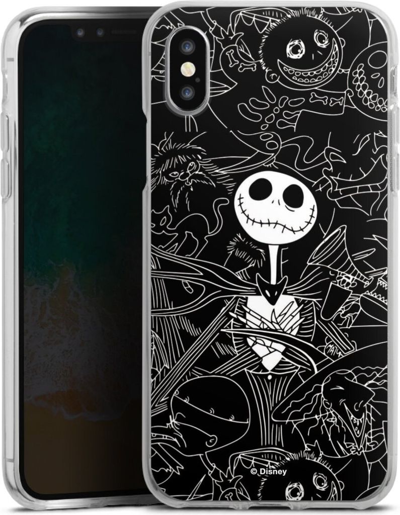 DeinDesign Handyhülle für Apple iPhone Xs Silikon Hülle Case Smartphone Schutzhülle Disney Halloween Nightmare Before Christmas