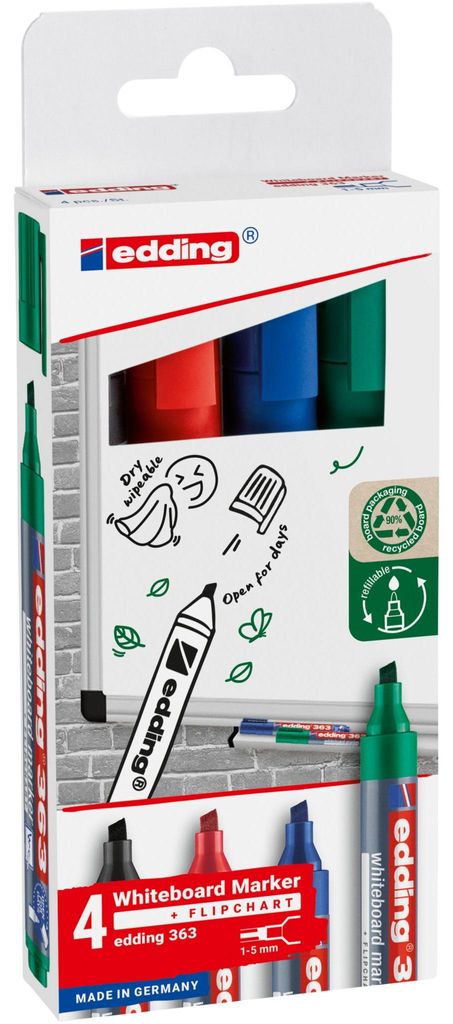 Edding Whiteboardmarker 363 1-5 mm 4er-Set Produktbild 