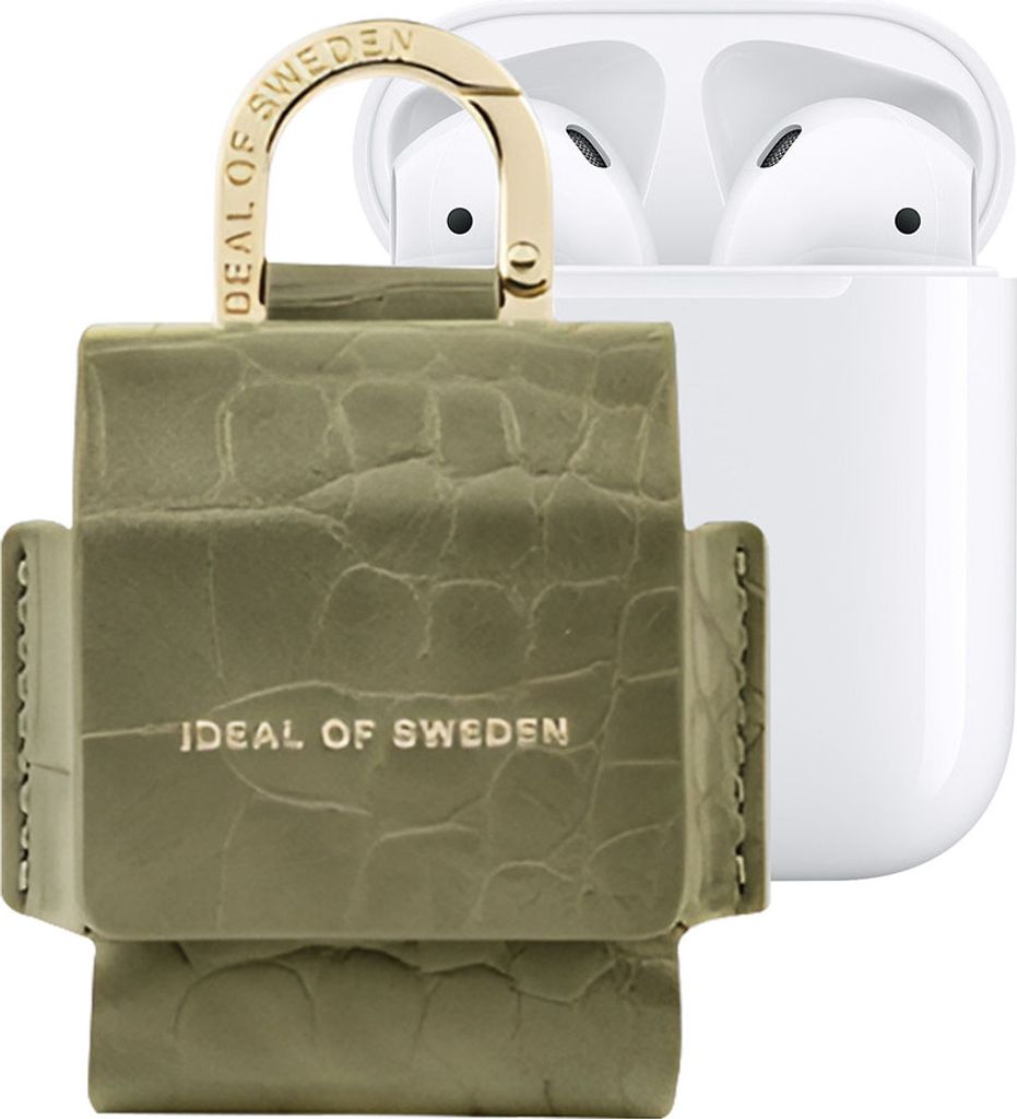IDEAL OF SWEDEN, Mini-Tasche für AirPods 1/2 Modell Flo Krokotextur, Grün