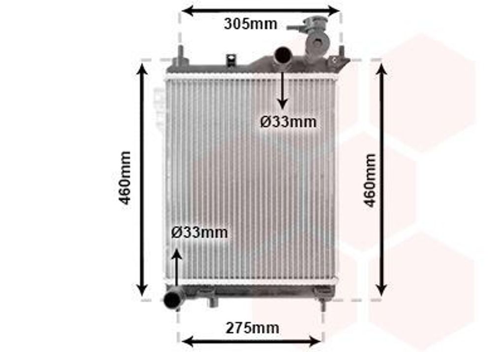 VAN WEZEL 82002099 Kühler Wasserkühler Motorkühler für HYUNDAI GETZ (TB)