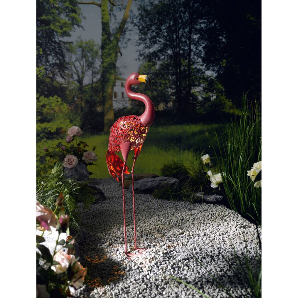 Solar LED Dekovogel Solarleuchte Metall Warmweiß Akku Pfau Produktbild 2
