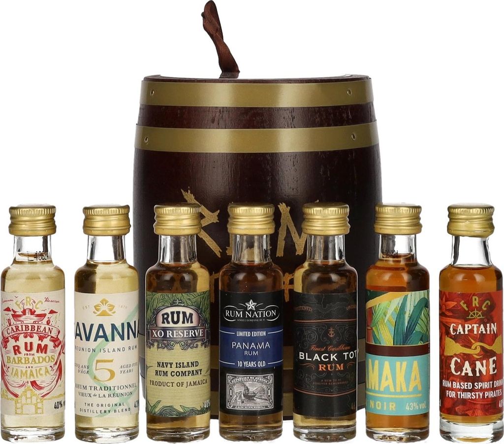 ICH LIEBE RUM Tasting Fass 41,7% Vol. 7x0,02l in Holzkiste Image du produit 