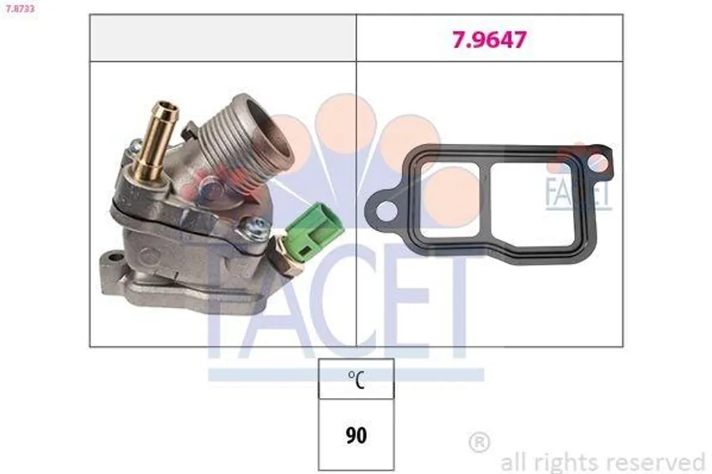 Thermostat Volvo haute résistance thermique avec joint d'étanchéité