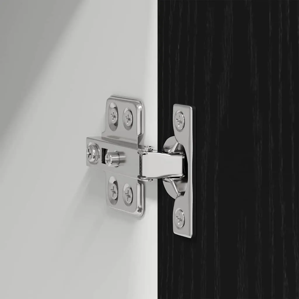Mobile Pensile Design 50 cm Rovere Nero e Bianco - Arredo Moderno - 9