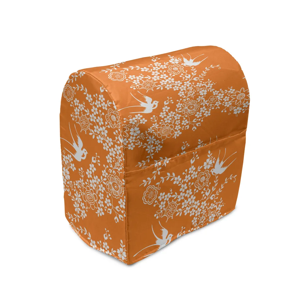 Housse pour mixeur avec poches de rangement et imprimé oiseau et arbre