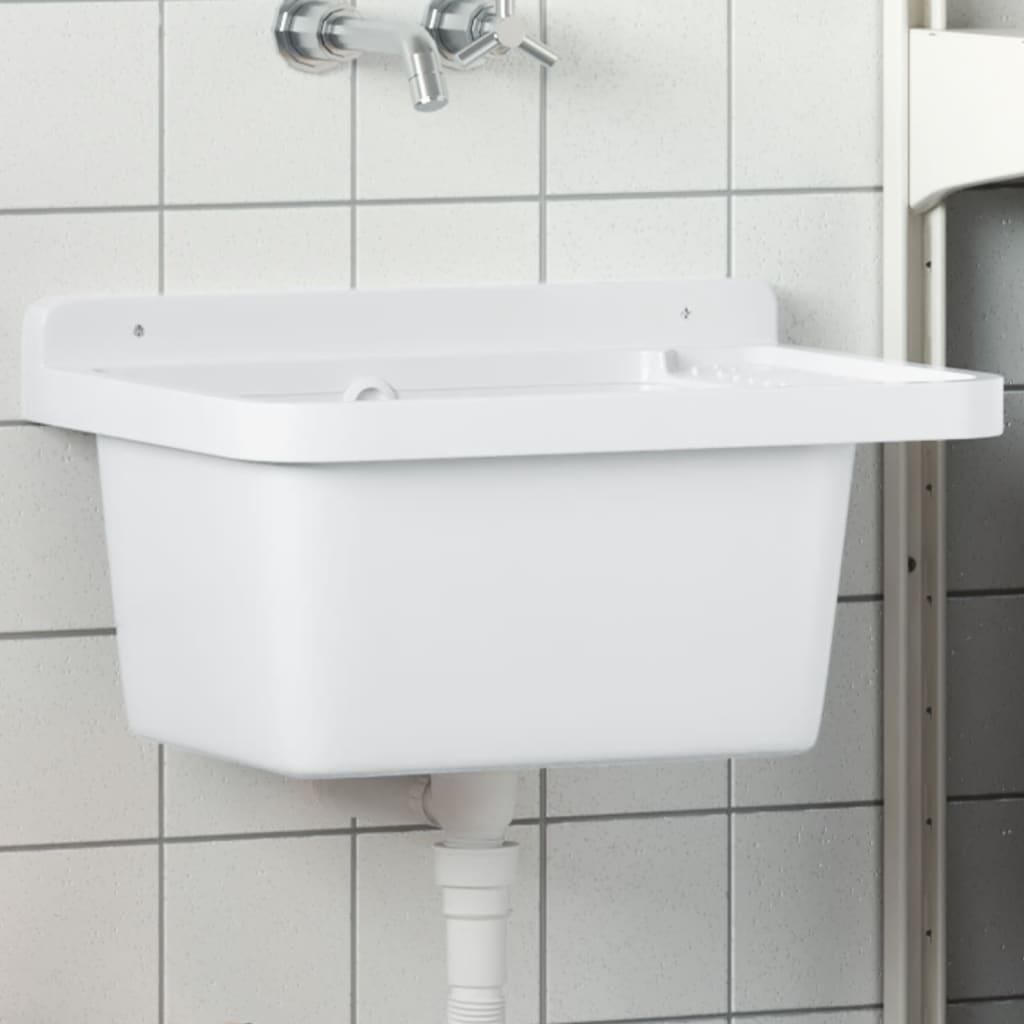 VidaXL Waschbecken Wandmontage 50x35x24 cm Harz weiß Produktbild 