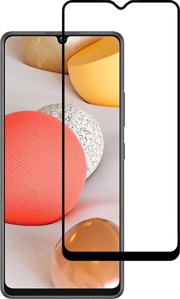 Smartphonica Samsung Galaxy A42 5G volle Abdeckung gehärtetem Glas Bildschirmschutz aus gehärtetem Glas mit abgerundeten Ecken