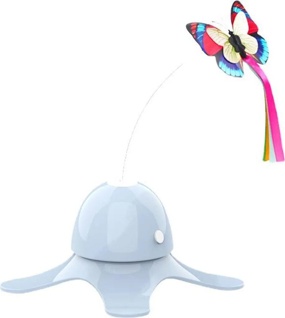 Farfalla rotante per gatti interattiva blu - Allevia stress e noia